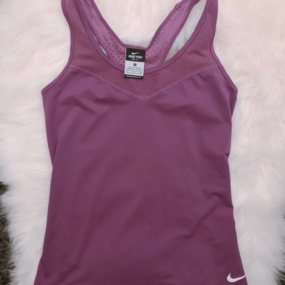 Purple Nike Pro Workout Tank